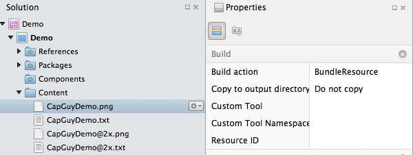 Xamarin ContentProperties